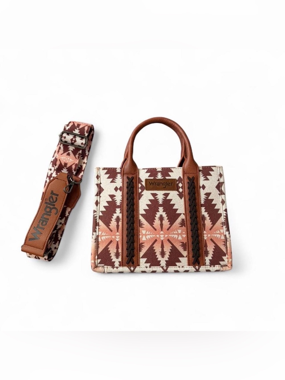 Wrangler Southwestern Aztec Print Crossbody Tote Bag Western Purse - Picture 1 of 5
